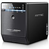 FANTEC QB-35US3-6G Externes 4-fach Festplattengehäuse (für 4x 8, 89 cm (3, 5 Zoll) SATA i/II/III...