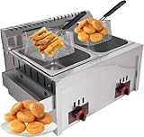 Kommerzielle Edelstahl-Doppel-Gas-Fritteuse – ideal für Restaurants und Küchen, perfekt für...