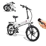 SAMEBIKE 20 Zoll E Bike Elektrofahrrad City EBike klapprad mit 48V 10,4Ah Abnehmbarer Akku Shimano 7...