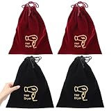 Angoily 4 Stück Reise Haartrockner Aufbewahrungsbeutel aus Strapazierfähigem Stoff mit Kordelzug...