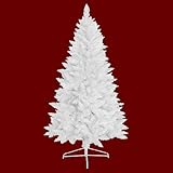 RS Trade 1015 180 cm Weihnachtsbaum PVC künstlich Weiß (Ø ca. 87 cm) mit 602 Spitzen, schwer...