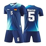 LAIFU Personalisiertes Football Trikot Kinder Erwachsene Fussball Trikots & Shorts mit Name Nummer...