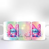 Tasse Stitch Buchstabe mit Name personalisiert, Geschenke Geburtstag