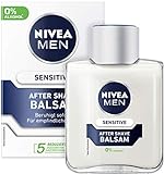 NIVEA MEN Sensitive After Shave Balsam (100 ml), beruhigendes After Shave, Hautpflege nach der Rasur...