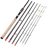 Sougayilang Feeder Rod mit 3 Spitzen Tragbare Angelrute Spinning Casting Travel Rod Vollsortiment...