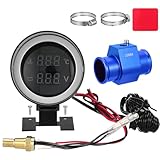 OUNONA Wassertemperatur-Voltmeter FüR Auto Lkw Motorrad Digitale Temperaturanzeige Mit Bildschirm...