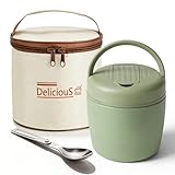 WIYETY Thermobehälter für Essen 1200ml: Doppelwandig Isolierter Warmhaltebehälter Edelstahl,...