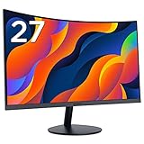 KOORUI Curved Monitor - 27 Zoll FHD Curved Computer Monitor, Krümmung 1800R, VA-Panel, 75Hz,VGA...