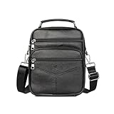 SUICRA Schultertaschen für Herren Echtes Ledertasche Messenger Bag Männer Schulter Handtasche...