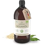 MASSAGE-EXPERT Sesamöl Bio kaltgepresst - Gereiftes Basisöl für Massage, Ayurveda, Hautpflege und...