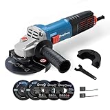 DongCheng Winkelschleifer 1100W, 125mm, Leerlaufdrehzahl:11.800min-1, Schnellverschlussabdeckung,...