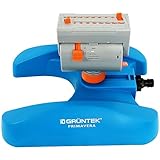 Robuster GRÜNTEK Oszillationssprinkler mit Turbo-Motor – Viereckregner mit 16-Düsen...