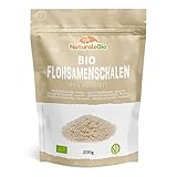 Bio Flohsamenschalen, 99% Reinheit, 200g natürliche Flohsamenschalen, Psyllium Samenschalen,...