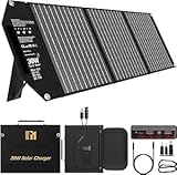 Mesuvida 30W Solar Ladegerät, Solarpanel Faltbar mit 5 Anschlüssen, 18V MC4 höhere Leistung /18V...