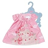 Baby Annabell 709603 Kleid rosa Eichhörnchen 43cm - Puppenkleid mit Tierprint und Kleidernügel,...