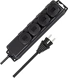 Brennenstuhl Steckdosenverteiler IP44 4-Fach (Steckdosenleiste für den Baustelleneinsatz und den...