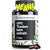 natural elements OPC Traubenkernextrakt - 240 hochdosierte Kapseln für 8 Monate - Reines OPC aus...