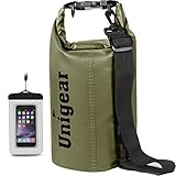 Unigear Dry Bag, Wasserdicht Taschen mit Handytasche und Gurte für Boot und Kajak, Angeln, Rafting,...