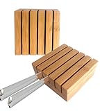 alouweekuky Messerblock Schublade, Knife Block aus Bambus Steak Messerhalter Ohne Messer, Kleiner...
