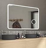 SENSEA - LED Badspiegel mit Beleuchtung 60W LOOKA- Spiegelleuchte B.120 x H.70 cm - 3000k - 4000k -...