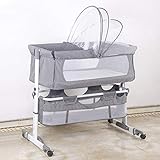 Beistellbett Baby und Freistehendes Kinderbett, Beistellbett Baby für normale Betten und Boxspring...
