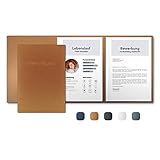 2 Stück 3-teilige Bewerbungsmappen Kupfer Metallic mit 2 Klemmschienen - Premium-Qualität mit...