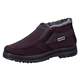 Generisch rutschfeste Winterschuhe Herren - Ohne Schnürsenke Schneestiefel für Männer Warme...