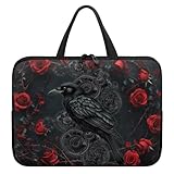 ZIATUBLES Laptop-Schutzhülle, wasserdicht, mit Griff und Tasche für Damen und Herren, schwarz,...