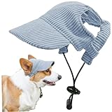 Haustierhut, Hunde-Sonnenhut, verstellbare Hunde-Baseballkappe mit Ohrlöchern, Haustierbedarf für...