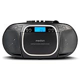 MEDION E66476 Stereo Sound System (Boombox, CD-Player, MP3, Kassette, tragbarer Kassettenspieler...