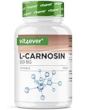 L-Carnosin - 120 Kapseln - Hochdosiert mit 1000mg pro Tagesportion - Reine Aminosäure gewonnen...