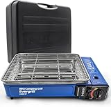 Butangas Camping Gasgrill Evergrill mit Transportkoffer | Campinggrill BBQ Barbeque Tischgrill...