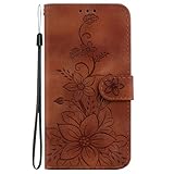 ShuiSu Schutzhülle aus veganem Leder für LG K52 K62 Q52, Schutzhülle mit Blumenprägung,...