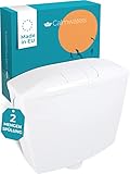 Calmwaters® Premium Spülkasten WC - Made in EU - wassersparend - 2-Mengen-Spülung - Aufputz...