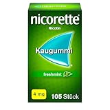 NICORETTE Kaugummi 4mg freshmint – Nikotinkaugummi zur Raucherentwöhnung – Minzgeschmack –...