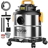 VEVOR Nass-/Trockensauger, 20 l, 6 PS, Edelstahl-Staubsauger mit effizienter Saug- und...