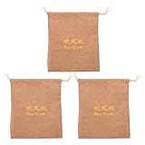 LRXIYODE 3 Stück Haartrockner Tasche aus Jute mit Kordelzug Staubschutz und Organizer für Föhn...