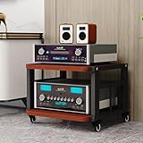 Medienständer, Aufbewahrungswagen mit verstellbaren Regalen, für Wohnzimmer, Spielzimmer,...