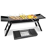 Klappbarer Kohlegrill,BBQ Grill Mit Kohle | Robustes BBQ Grillgerät Für Picknick Camping Garten...