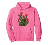 Kaktus mit roten Blumen Kunst für Frauen Kinder Mädchen Pullover Hoodie
