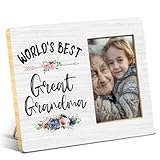 JioJio Chan Bilderrahmen mit Aufschrift 'World's Best Great Grandma', tolles Geschenk zum...