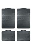 +PWR Car Parts Parma-Gummi-Fußmatten-Set für Universalfahrzeuge. 100% PVC, Größe 65 x 45 cm/33 x...