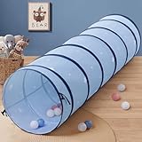 GeerWest Pop-up Spieltunnel Krabbeltunnel für Kinder: 175×46cm Faltbarer Pfirsichhautgewebe Tunnel...