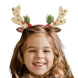 Elchgeweih Haarband - Weihnachten Haarband Niedliches Geweih Stirnband | Erwachsene Kurzes Langhaar...