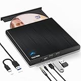 NOLYTH Externes Blu Ray Laufwerk Extern USB 3.0/USB C RW Bluray Brenner mit Audio/USB Ports Tragbar...