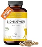 Bio Ingwer Kapseln I 3000mg Tagesdosis I 180 Ingwer-Kapseln hochdosiert I laborgeprüft I Bio Ingwer...