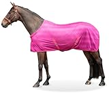 Equinate Fliegendecke Guardian mit Kreuzbegurtung und Widerristpolster 125cm Raspberry -...