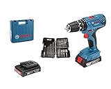 Bosch Professional 18V System Akku Schlagbohrschrauber GSB 18V-21 (inkl. 2x 2.0Ah Akku, 40tlg....