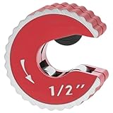 QWORK Kupferrohrabschneider, 1,27 cm automatischer Rohrabschneider, für Aluminium, Kupfer, Messing...