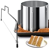 Menz Set Tortenschneider höhenverstellbar + Tortenring verstellbar hoch 15 cm - 2-teiliges...